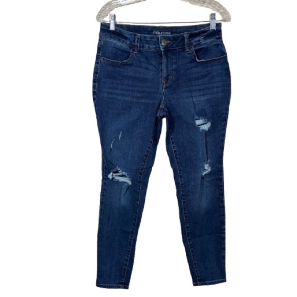 Maurices Mid-Rise Curvy Skinny Jeans Size M